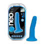 Neo Elite 6 in. Silicone Dual Density Dildo Neon Blue - Royal Sins