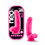 Neo Elite 7 in. Silicone Dual Density Dildo with Balls Neon Pink - Royal Sins