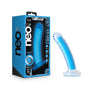 Neo Elite Glow in the Dark Tao 7 in. Dual - Density Dildo Neon Blue - Royal Sins