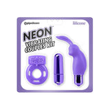 Neon 3 - Piece Silicone Vibrating Couples Kit Purple - Royal Sins