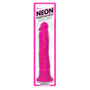 Neon Silicone Wall Banger 7.5 in. Realistic Vibrating Dildo With Suction Cup Pink - Royal Sins