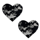 Neva Nude Pasty Heart Lace Black - Royal Sins