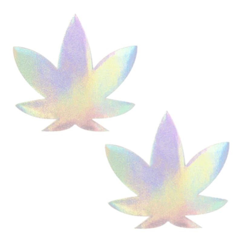 Neva Nude Pasty Weed Leaf Holographic - Royal Sins