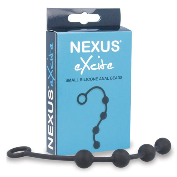 Nexus EXCITE Silicone Anal Beads Small Black - Royal Sins