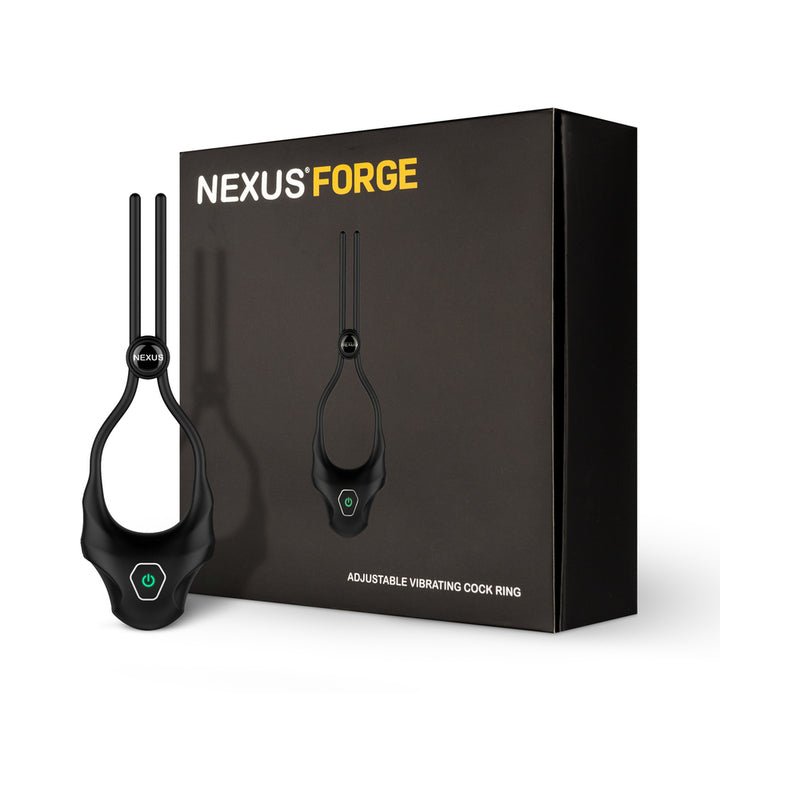 Nexus Forge Adjustable Vibrating Cock Ring Black - Royal Sins