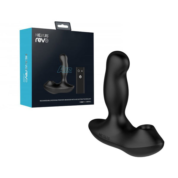 Nexus Revo Air Rotating Prostate Massager With Suction Black - Royal Sins
