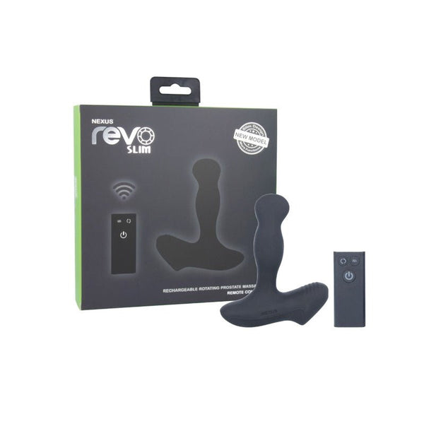 Nexus Revo Slim Remote Control Rotating Prostate Massager - Black - Royal Sins