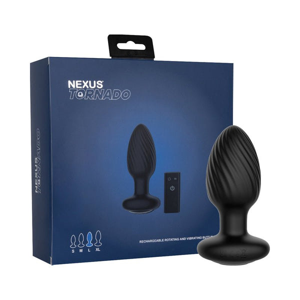 Nexus Tornado Large Rotating and Vibrating Butt Plug with Remote Control - Royal Sins