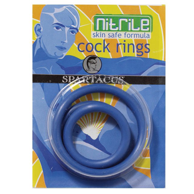 Nitrile Cock Ring Set (Blue/3) - Royal Sins