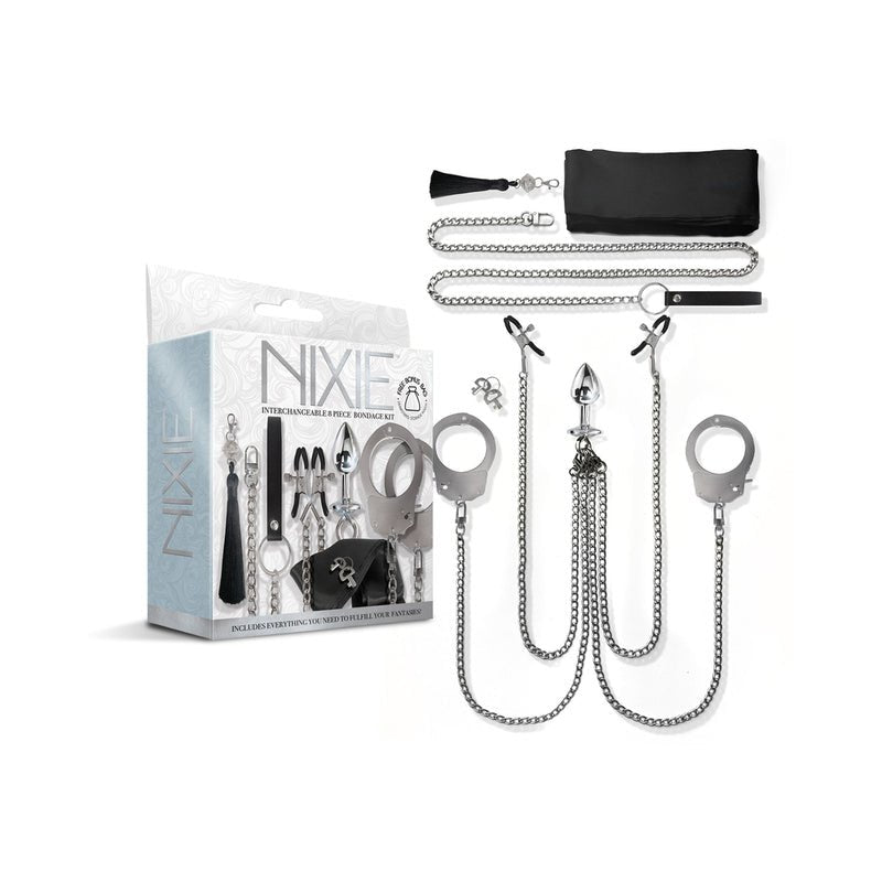 Nixie Metal Bondage 8 - Piece Kit Silver - Royal Sins