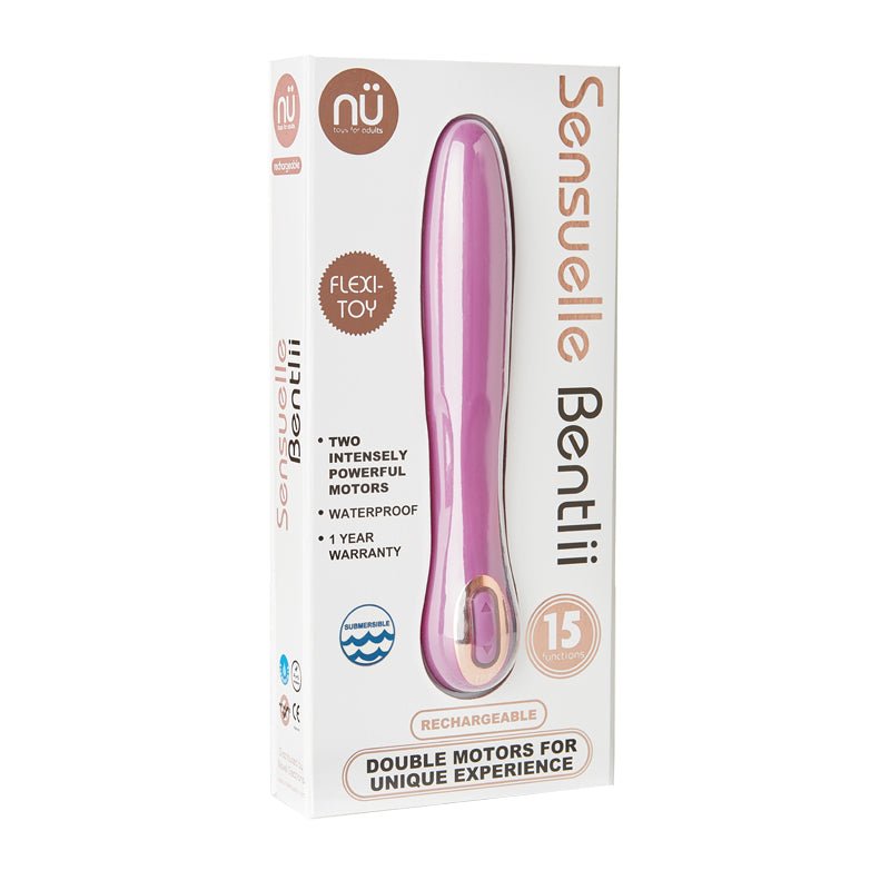 Nu Sensuelle Bentlii Silicone 15 Functions Dual Motor Waterproof USB Rechargeable Purple - Royal Sins