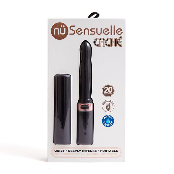 Nu Sensuelle Cache 20 - Function Rechargeable Vibe Black/Black - Royal Sins