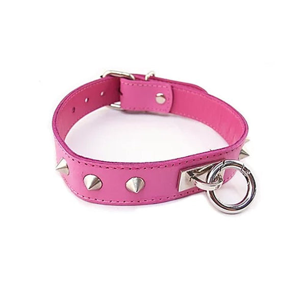 O - Ring Studded Thin Collar - PURPLE - Royal Sins