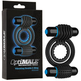 OptiMALE * Vibrating Double C - Ring Black - Royal Sins