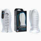 OptiMale Vibrating Stroker - Massage Beads Frost - Royal Sins