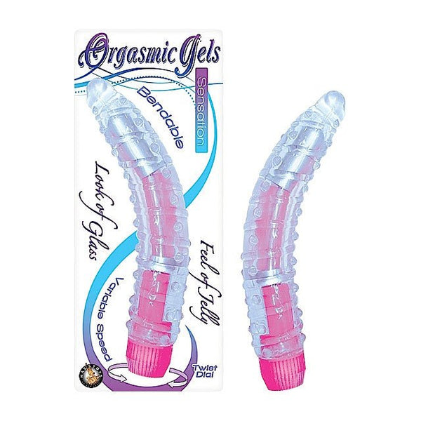 Orgasmic Gels Sensation 7in. Bendable Multispeed Vibe (Pink) - Royal Sins
