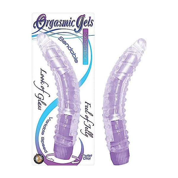 Orgasmic Gels Sensation 7in. Bendable Multispeed Vibe (Purple) - Royal Sins
