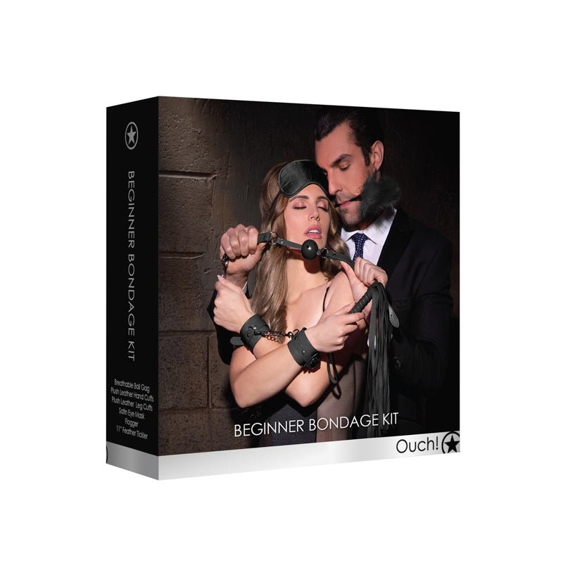 Ouch! 6 - Piece Beginner Bondage Kit Black - Royal Sins