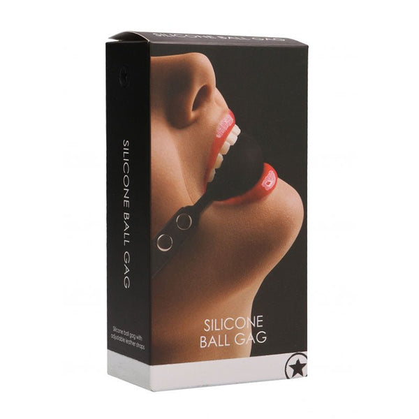 Ouch! Adjustable Silicone Ball Gag Black - Royal Sins