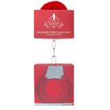 Ouch! Beginner's Furry Handcuffs With Quick - Release Red - Royal Sins