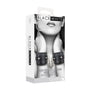 Ouch! Black & White Adjustable Plush Bonded Leather Hand Cuffs Black - Royal Sins