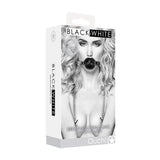 Ouch! Black & White Breathable Ball Gag With Nipple Clamps Black - Royal Sins