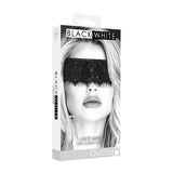 Ouch! Black & White Lace Mask With Elastic Straps Blindfold Black - Royal Sins