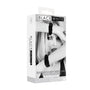 Ouch! Black & White Pleasure Furry Handcuffs with Quick - Release Button - Royal Sins