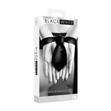 Ouch! Black & White Satin Bondage Tie Black - Royal Sins