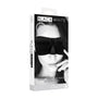 Ouch! Black & White Satin Curvy Eye Mask With Elastic Straps Blindfold Black - Royal Sins
