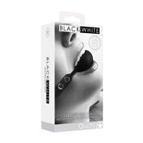 Ouch! Black & White Silicone Ball Gag With Adjustable Bonded Leather Straps Black - Royal Sins