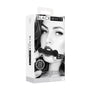 Ouch! Black & White Silicone Bit Gag With Adjustable Bonded Leather Straps Black - Royal Sins