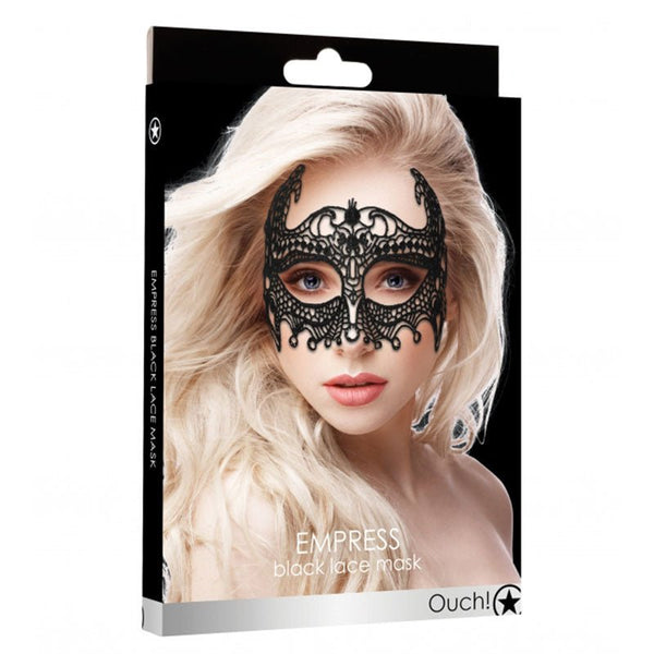 Ouch! Empress Lace Eye Mask Black - Royal Sins