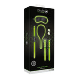 Ouch! Glow in the Dark 7 - Piece Bondage Kit Neon Green - Royal Sins