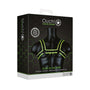 Ouch! Glow in the Dark Bonded Leather Chest Bulldog Harness Neon Green S/M - Royal Sins