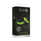Ouch! Glow in the Dark Bonded Leather Handcuffs Neon Green - Royal Sins