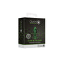 Ouch! Glow in the Dark Glass Anal Plug Clear/Green Small - Royal Sins