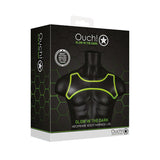 Ouch! Glow in the Dark Neoprene Body Harness Neon Green L/XL - Royal Sins