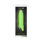 Ouch! Glow in the Dark Swirl Thick Stretchy 6.3 in. Penis Sleeve Neon Green - Royal Sins