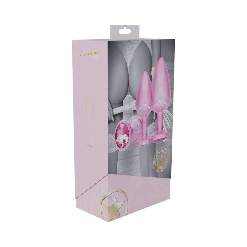 Ouch! International Paris Collection Metal Anal Plug Set Pink - Royal Sins