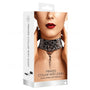 Ouch! Love Street Art Fashion Printed Adjustable Velcro Collar With Leash Black - Royal Sins