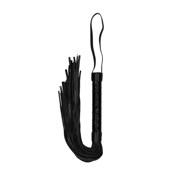 Ouch! Luxury Diamond - Patterned Whip Flogger Black - Royal Sins