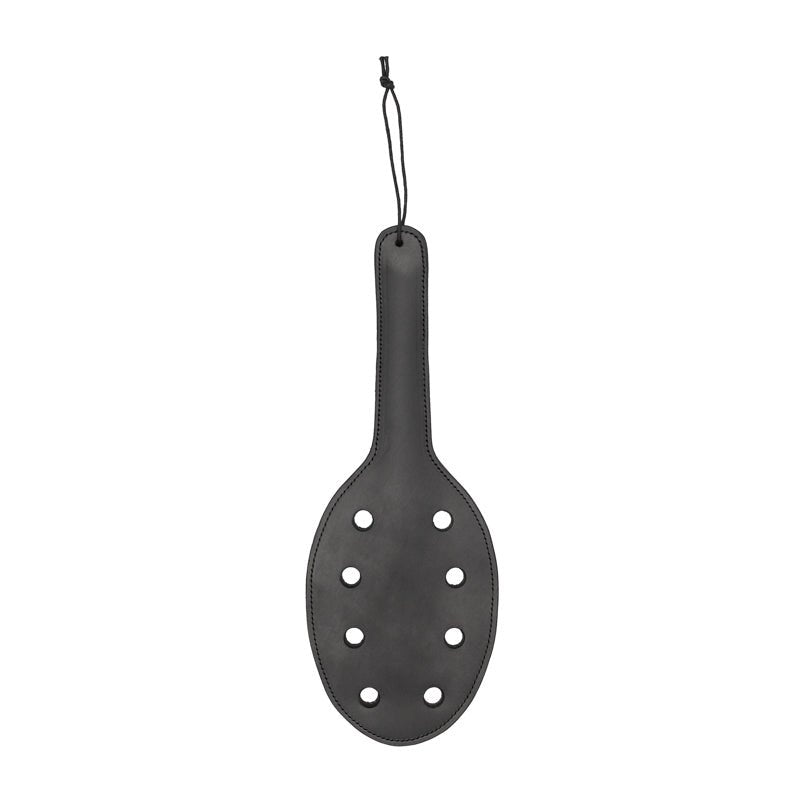 Ouch! Pain Saddle Leather 8 - Hole Paddle Black - Royal Sins
