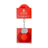 Ouch! Pleasure Furry Handcuffs With Quick - Release Red - Royal Sins