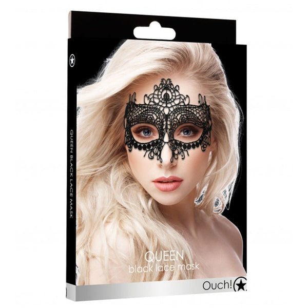 Ouch! Queen Lace Eye Mask Black - Royal Sins