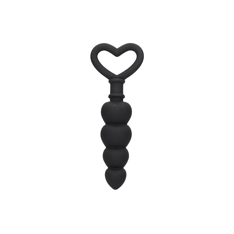 Ouch! Silicone Anal Love Beads Black - Royal Sins