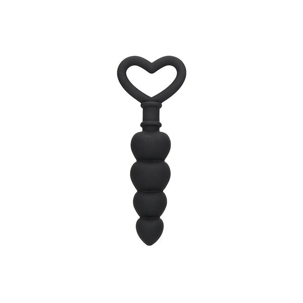 Ouch! Silicone Anal Love Beads Black - Royal Sins