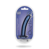 Ouch! Smooth Silicone 6 in. G - Spot Dildo Metallic Blue - Royal Sins