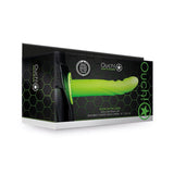 Ouch! Textured Curved 8 in. Glow in the Dark Hollow Strap - On Neon Green - Royal Sins