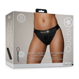 Ouch! Vibrating Strap - on Panty Harness with Open Back Black M/L - Royal Sins